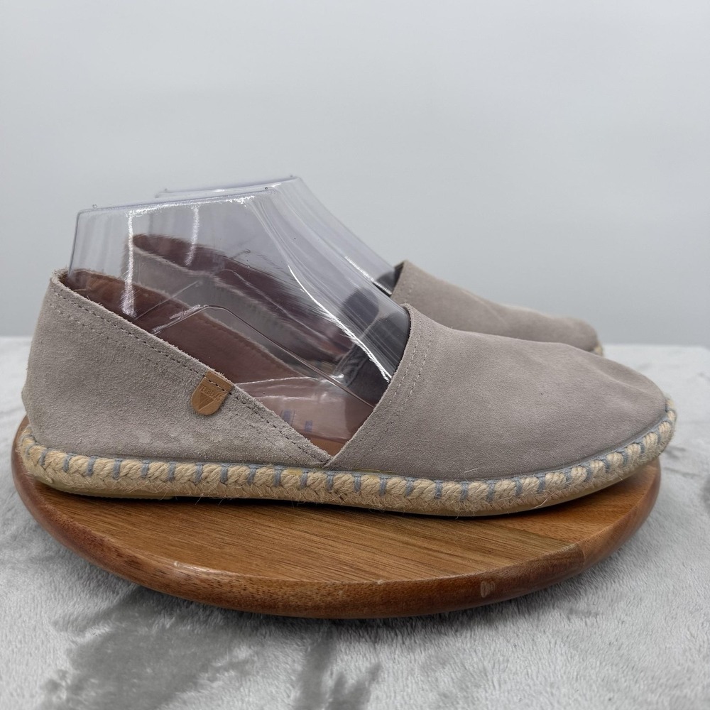 Verbenas Shoes Womens Size 39 US 8.5 Beige Suede Espadrille Lined Leather Flat